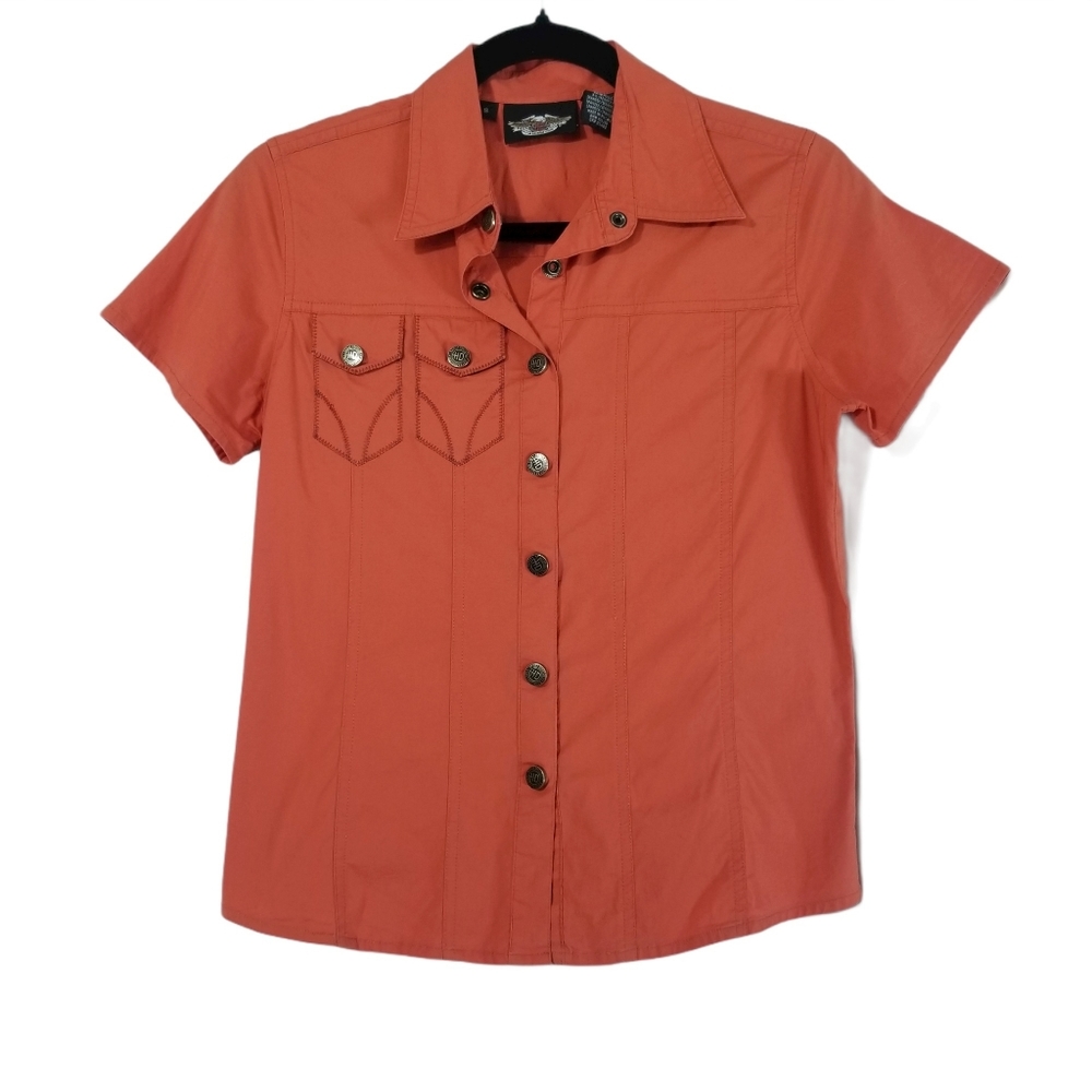 Harley Davidson Button Down Top
